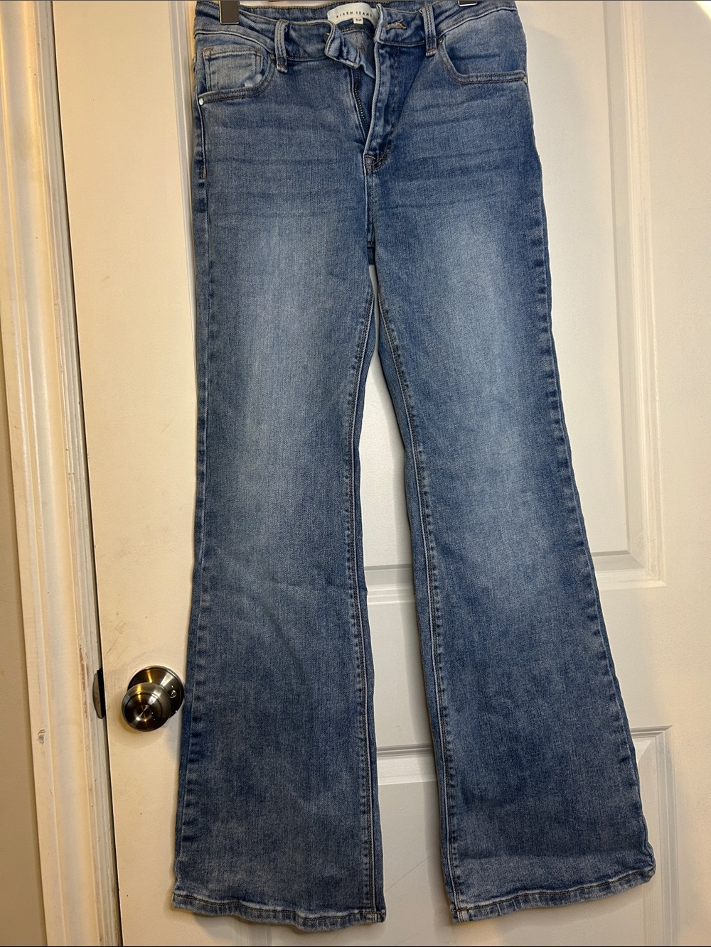 High-Rise Light Blue Flare Jeans